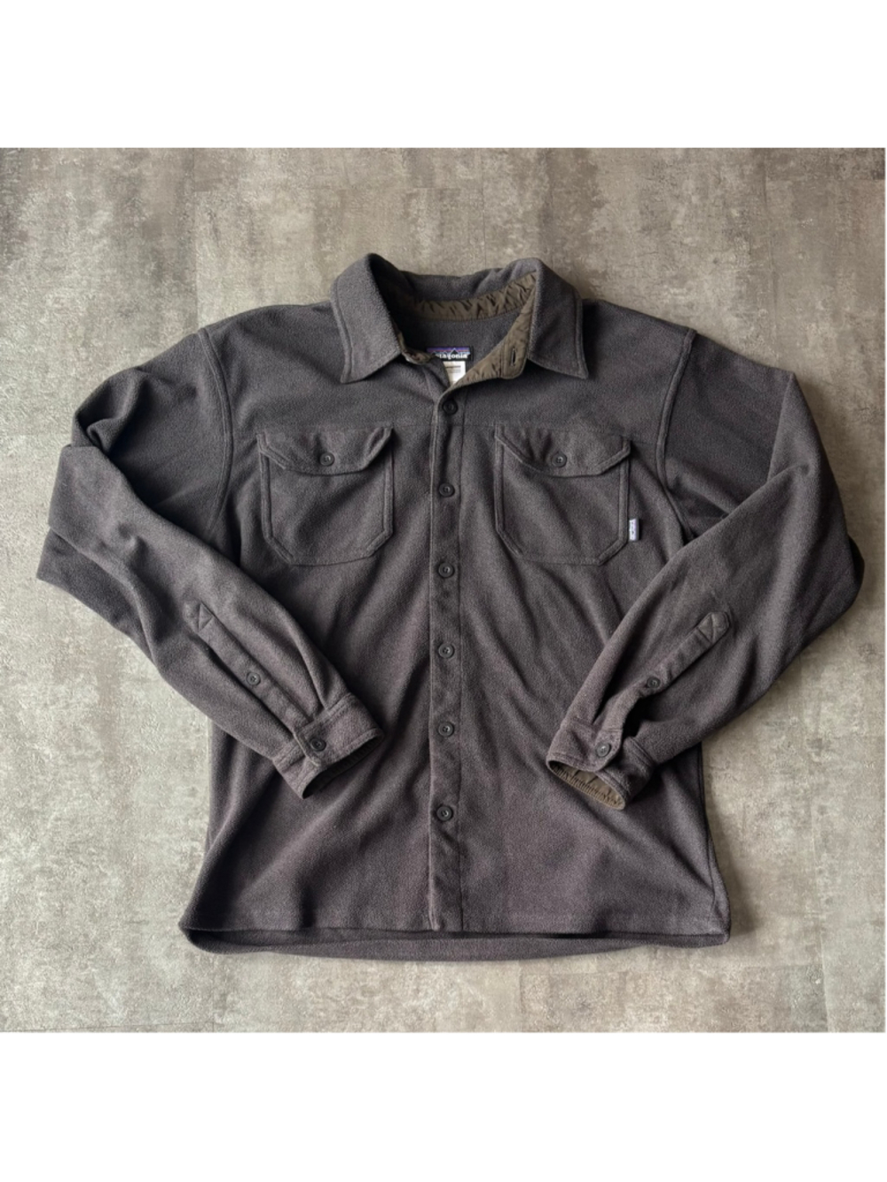 Patagonia Fleece Button Up Shirt Mens Medium Gray STY: 25760F9